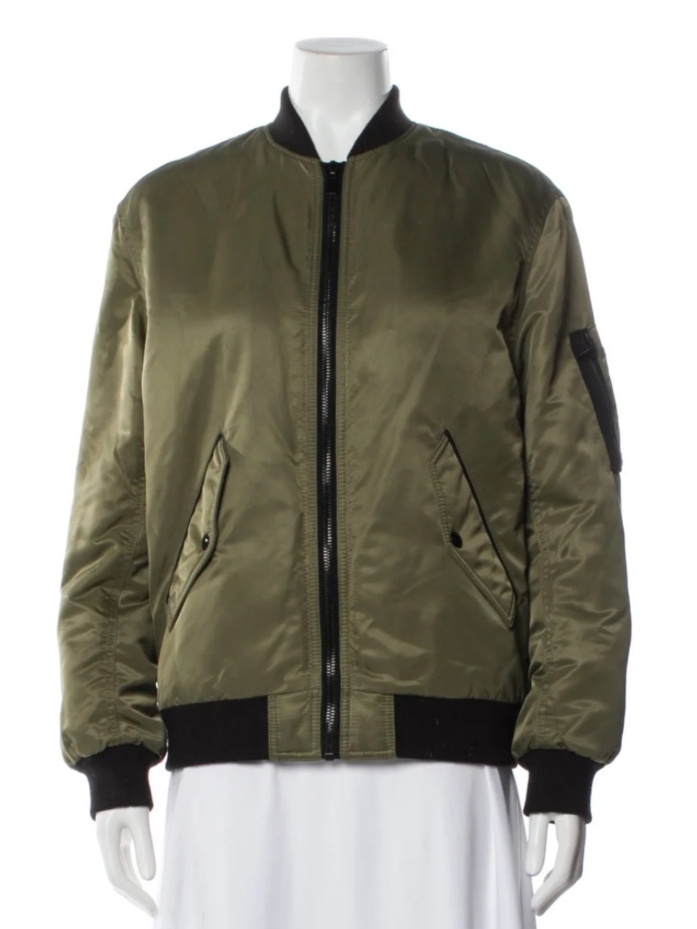 The Kooples Olive Green Bomber Jacket